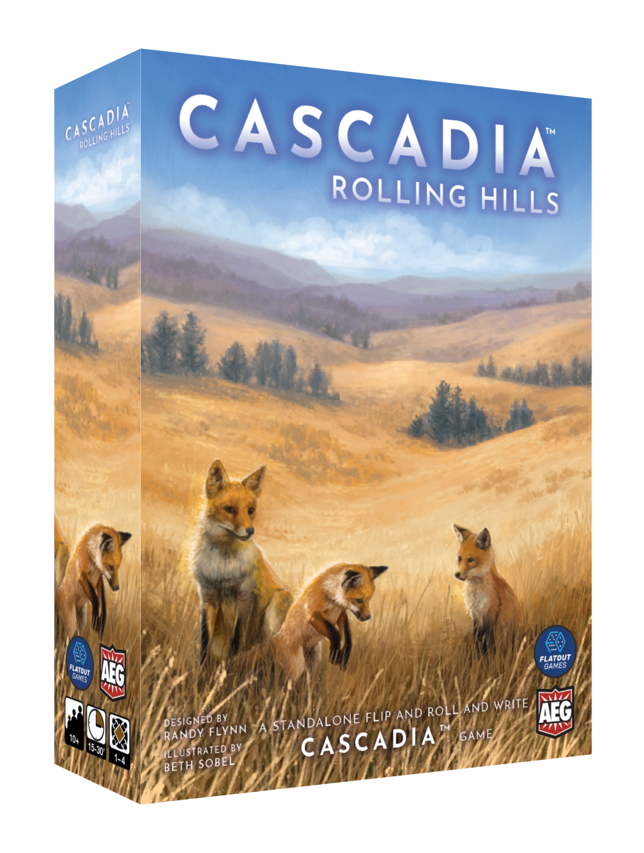 cascadia rolling hills en jogo de tabuleiro